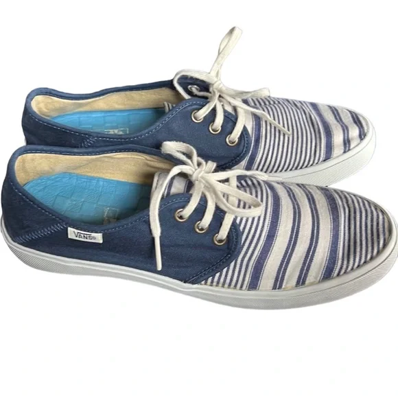 White vans sales with blue line